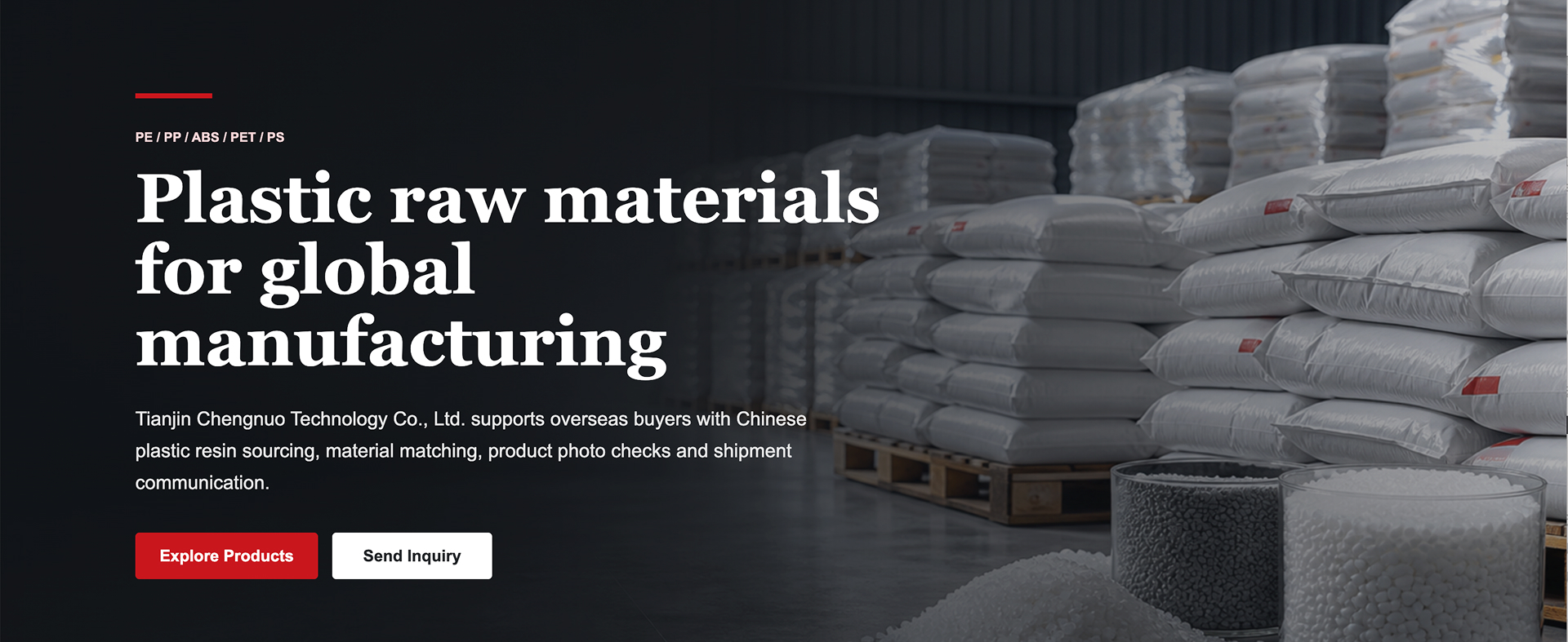 Tianjin Chengnuo Technology Co., Ltd. podržava kupce iz inozemstva u nabavci kineskih plastičnih smola, usaglašavanju materijala, provjeri fotografija proizvoda i komunikaciji oko otpreme.